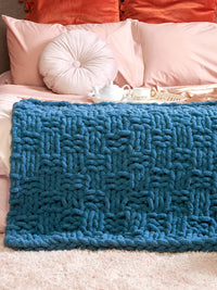 Extra Thick Basketweave Table Knit Blanket