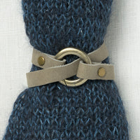 JUL Designs Bezel Shawl Cuff, Pewter w/ Antique Brass Hardware
