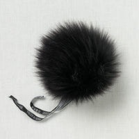 Lovafur Luxe Faux Fur Pom Black Fox