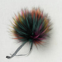 Lovafur Luxe Faux Fur Pom Black Harlequin