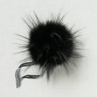Lovafur Luxe Faux Fur Pom Black Raccoon