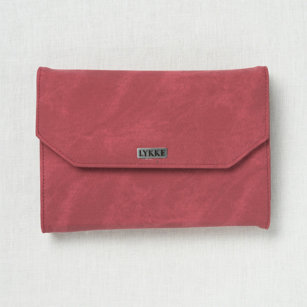 Lykke Blush 5" Interchangeable Circular Needle Set, Crimson Denim Case