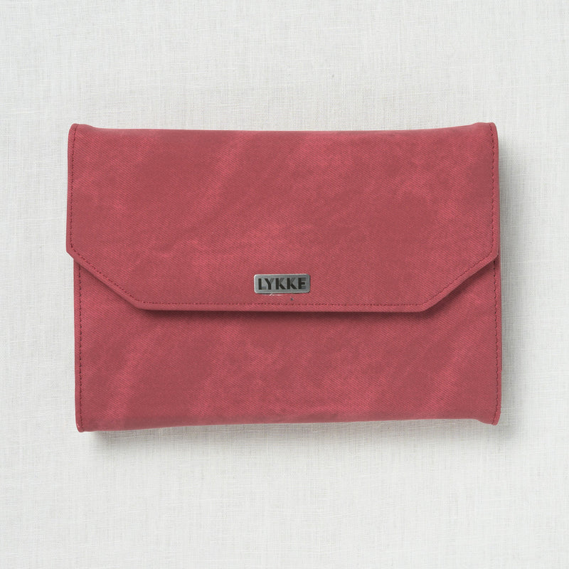 Lykke Blush 5" Interchangeable Circular Needle Set, Crimson Denim Case