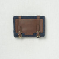 Lykke Taylor 5" Belt Closure Needle Case Denim with Chocolate Accent