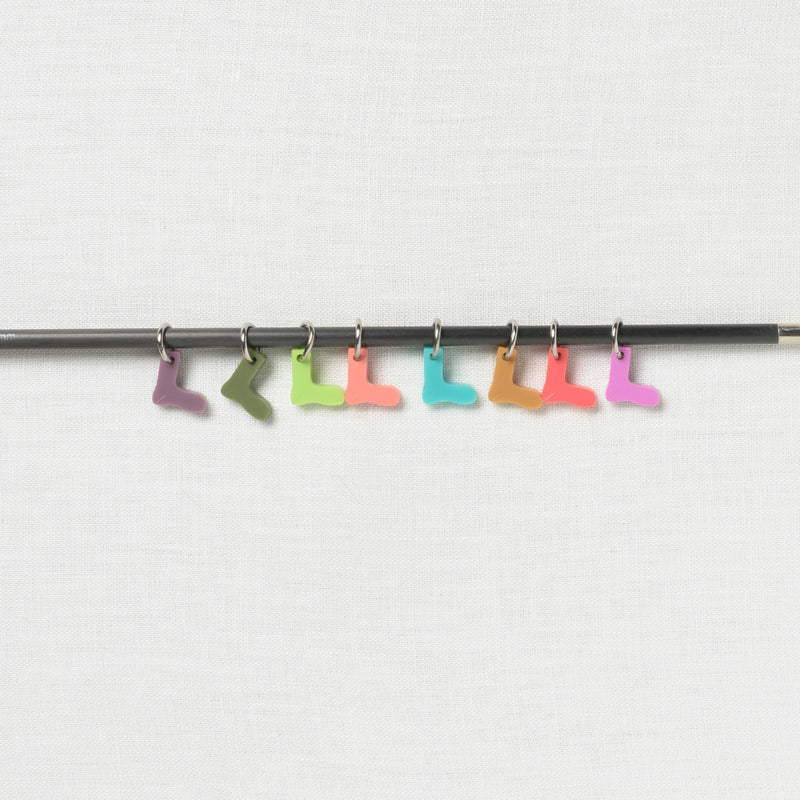Katrinkles Tiny Sock Acrylic Ring Stitch Marker Set