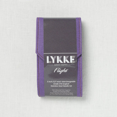 Lykke Flight 5" Interchangeable Mini Needle Set, US 0-2.5, Purple