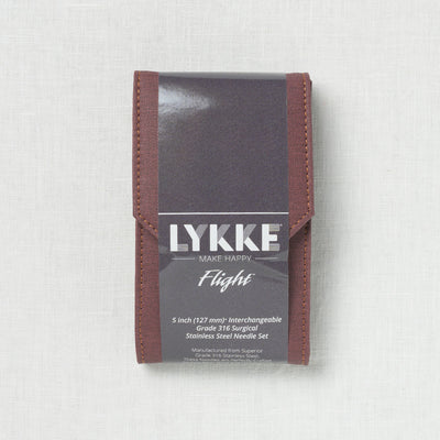 Lykke Flight 5" Interchangeable Mini Needle Set, US 0-2.5, Maroon