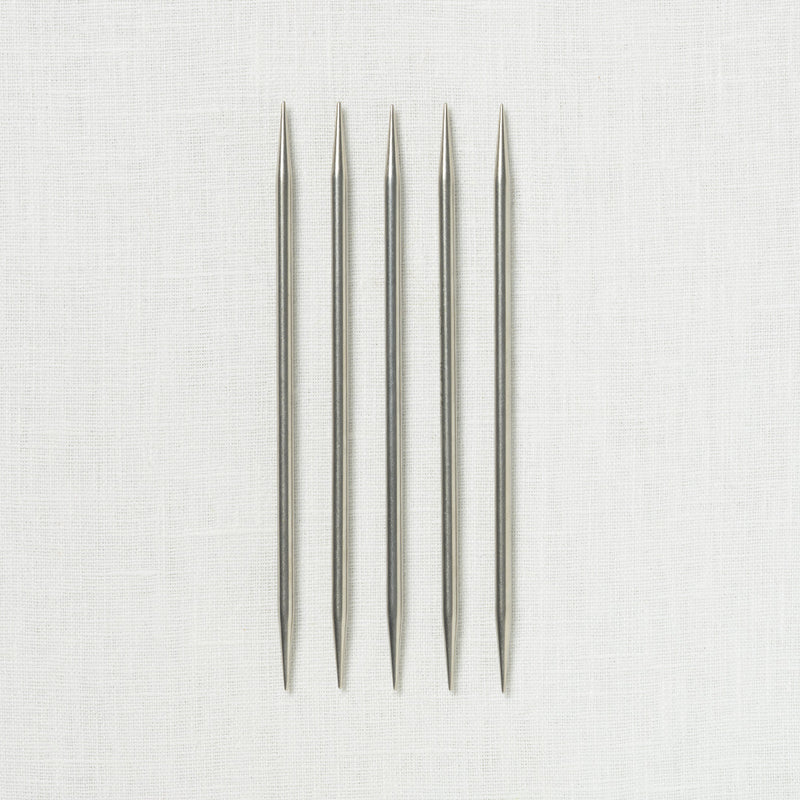 KnitPro Stelo Stainless Steel Double Point 6"