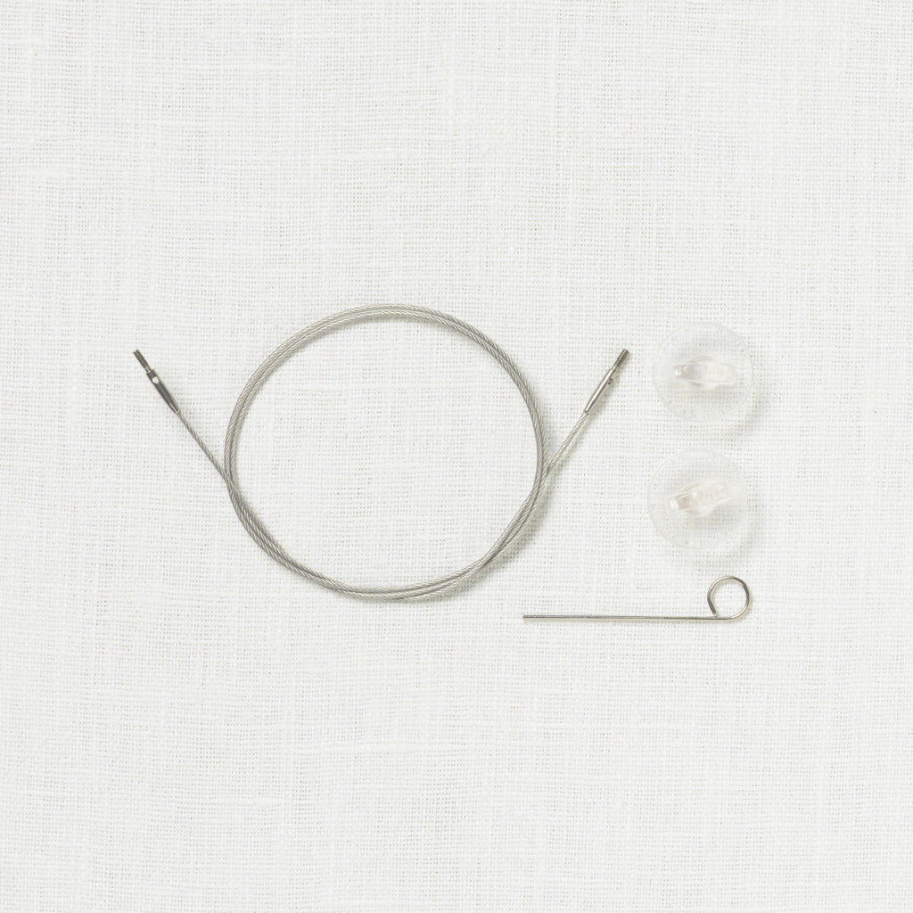 Lykke Braided Steel Fixed Interchangeable Cable, Mini (fits US 0-2.5 needles)