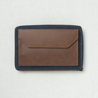 Lykke Oxford 5" Zipper Needle Case Denim with Chocolate Accent