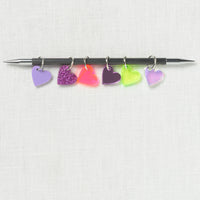 Katrinkles Valentine's Day Acrylic Tiny Heart Stitch Marker Set