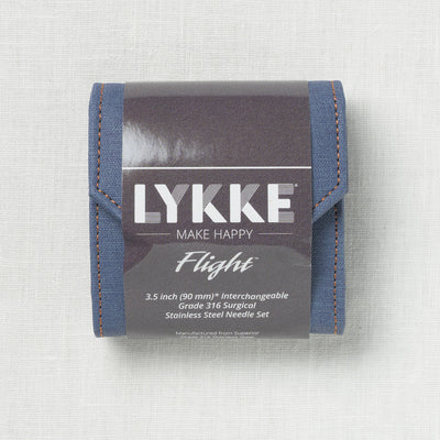Lykke Flight 3.5" Interchangeable Mini Needle Set, US 0-2.5, Denim