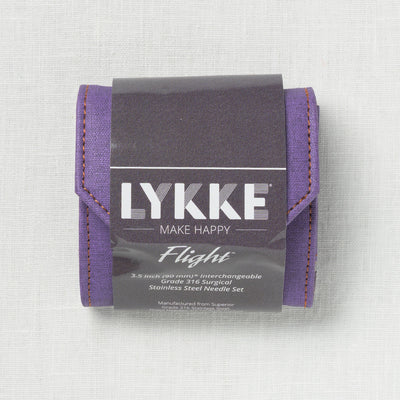 Lykke Flight 3.5" Interchangeable Mini Needle Set, US 0-2.5, Purple
