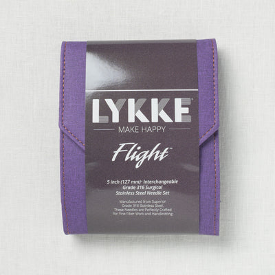 Lykke Flight 5" Interchangeable Needle Set, US 10.75-17, Purple