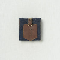 Lykke Taylor 3.5" Belt Closure Needle Case Denim with Chocolate Accent