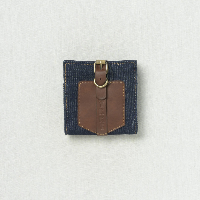 Lykke Taylor 3.5" Belt Closure Needle Case Denim with Chocolate Accent