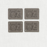 Katrinkles Faux Suede "This is the Back" Gargoyle Garment Tags, 4 ct.