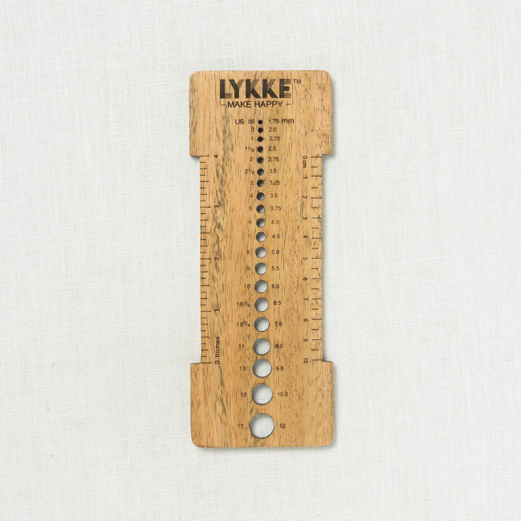 Lykke Mango Wood Needle Sizer & Gauge Tool