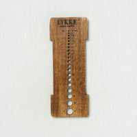 Lykke Burnt Mango Wood Needle Sizer & Gauge Tool