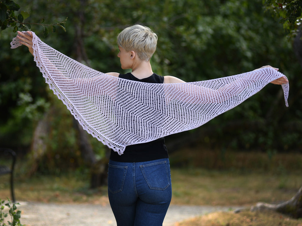 Asymmetrical Shawlette by Shannon Dunbabin