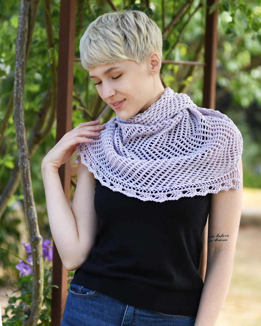 Asymmetrical Shawlette by Shannon Dunbabin