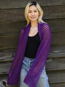 Grape Mesh Lace Wrap by Shannon Dunbabin