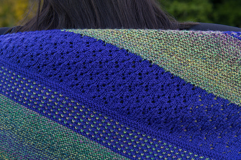 Blue Zowie Shawl by Shannon Dunbabin