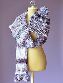 Pomtastic Hat and Scarf by Universal Yarn