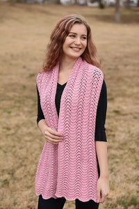 F961 Sea Isle Cotton Scarf by Plymouth Yarn Design Studio