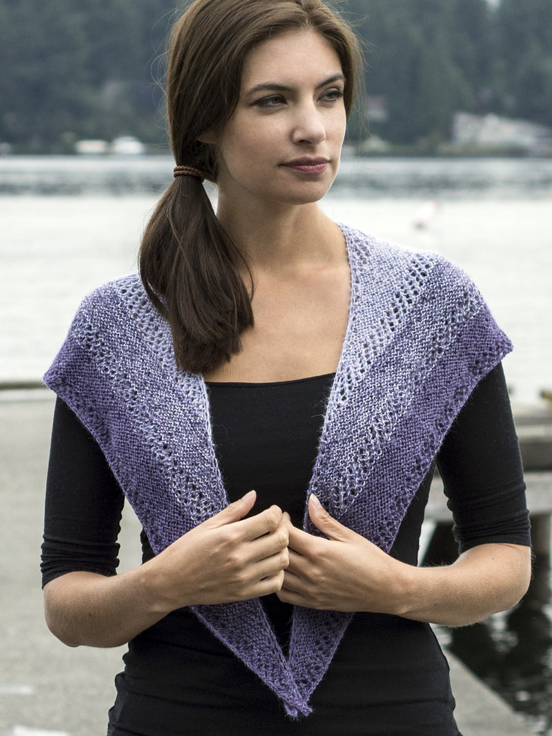Purple Gradient Shawl by Shannon Dunbabin
