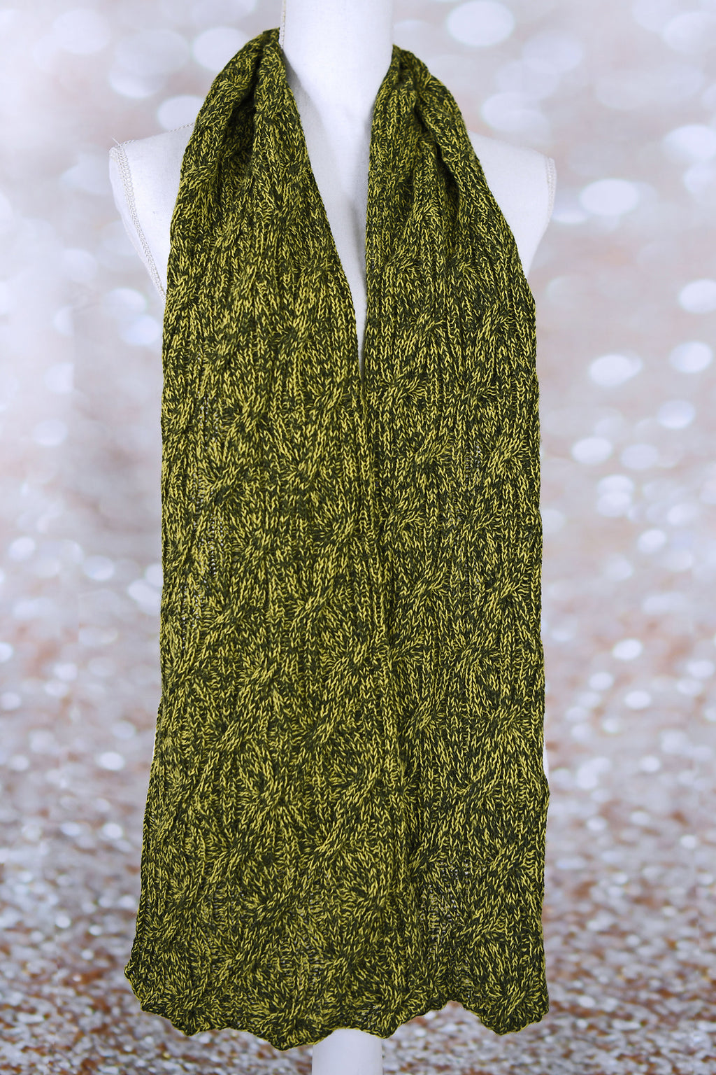 Double Stranded Reversible Cabled Scarf by Shannon Dunbabin