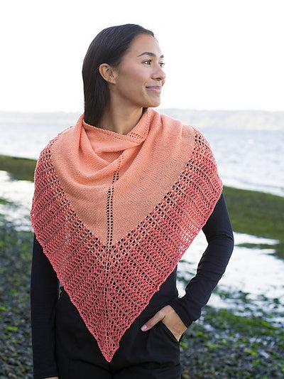Tonal Triangle Shawl by Nancy Lekx
