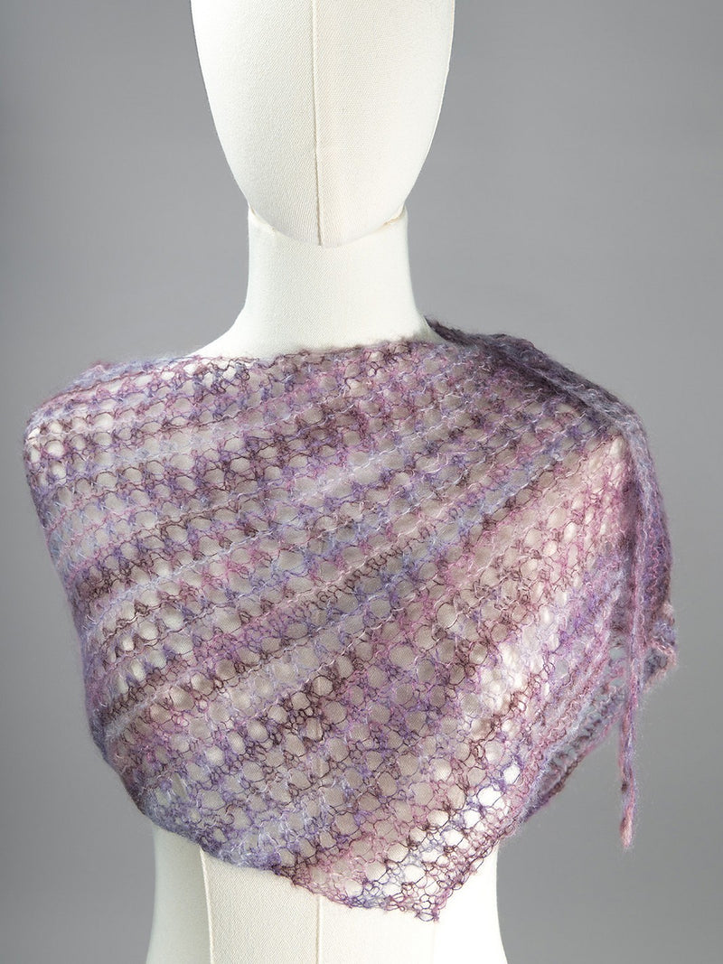 Simple Lace Asymmetrical Scarf by Shannon Dunbabin