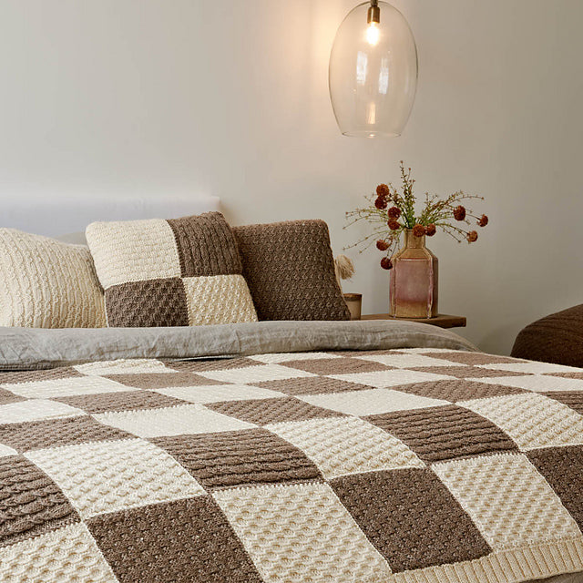 Patchwork Blanket & Cushions by Jenny Watson