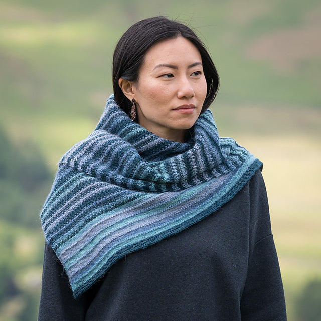 Flowing Tides Shawl by Audrey Borrego