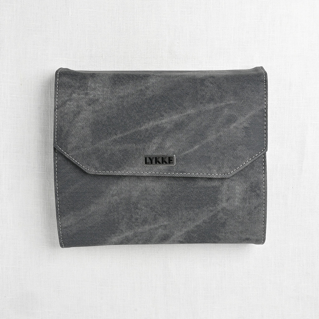 Lykke Driftwood 6" Interchangeable Crochet Hook Set, Grey Denim Case