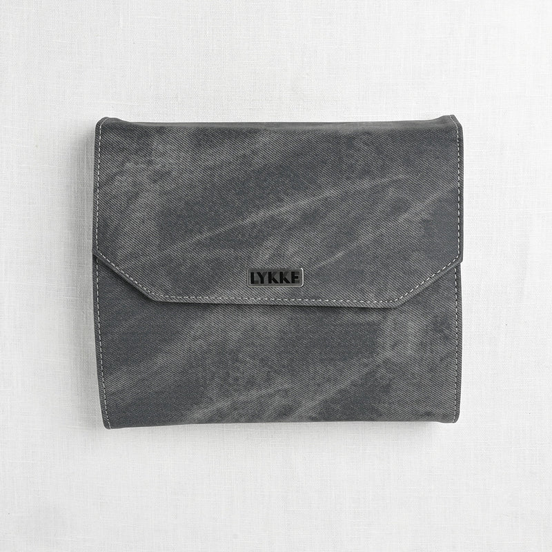 Lykke Driftwood 6" Interchangeable Crochet Hook Set, Grey Denim Case