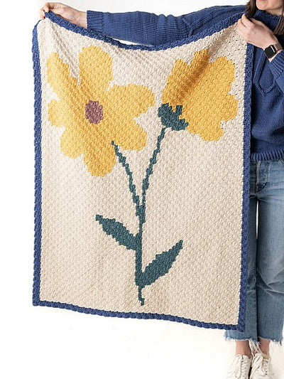 Spring Bloom C2C Blanket by Lion Brand Yarn