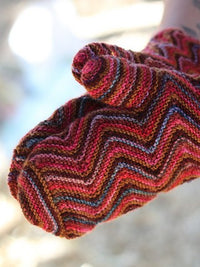 Zig Zag Mittens by Irina Poludnenko