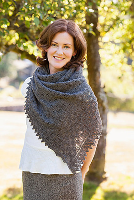 Fir Cone Lace Shawl & Scarf by Churchmouse Yarns and Teas