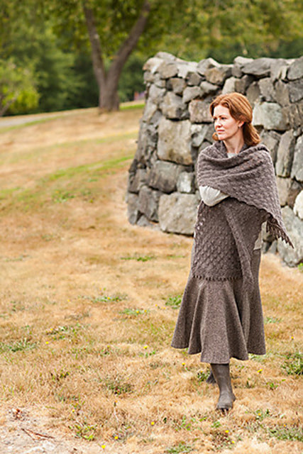 Fir Cone Lace Shawl & Scarf by Churchmouse Yarns and Teas