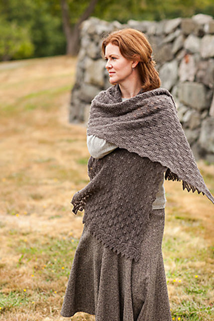 Fir Cone Lace Shawl & Scarf by Churchmouse Yarns and Teas