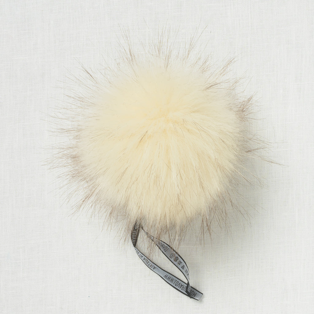 Lovafur Luxe Faux Fur Pom Ivory Raccoon