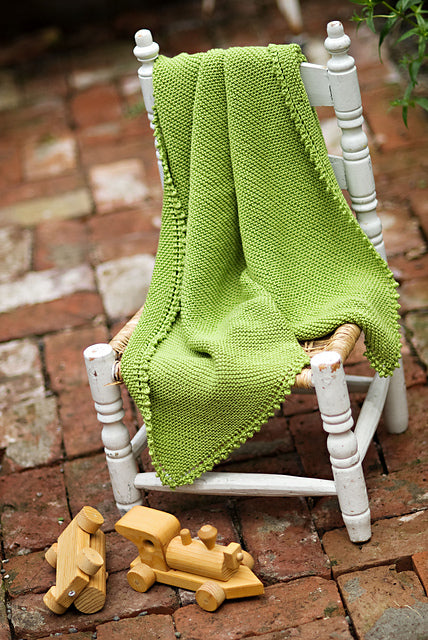 Picot-Edge Baby Blanket & Washcloth by Churchmouse Yarns and Teas