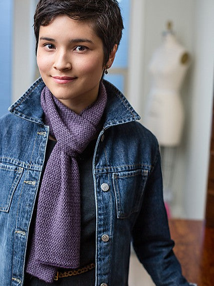 Two-Tone Twill Scarf by Churchmouse Yarns and Teas