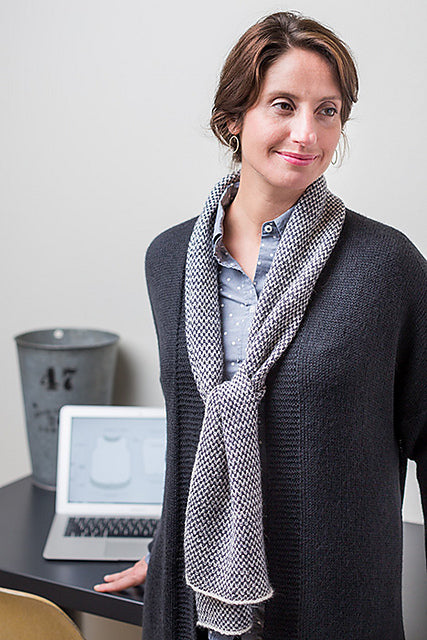 Two-Tone Twill Scarf by Churchmouse Yarns and Teas