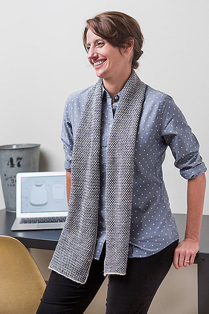 Two-Tone Twill Scarf by Churchmouse Yarns and Teas