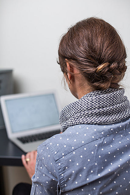 Two-Tone Twill Scarf by Churchmouse Yarns and Teas
