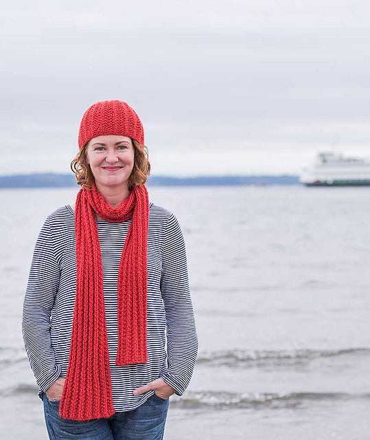 Mistake Rib Beanie & Scarf by Churchmouse Yarns and Teas