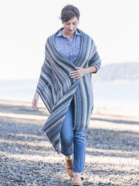 Striped Linen Stitch Wrap & Scarf by Churchmouse Yarns and Teas